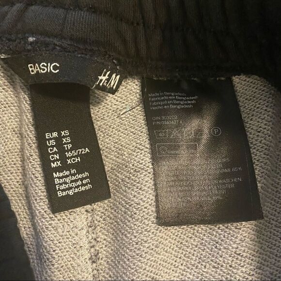 H&M basic grey/black sweatpants / joggers XS - Picture 5 of 7